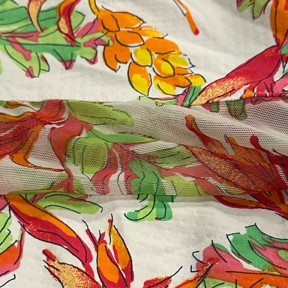 ICIKULS multicolored floral 1/4 zip athletic long mesh sleeve  XL - Picture 5 of 7